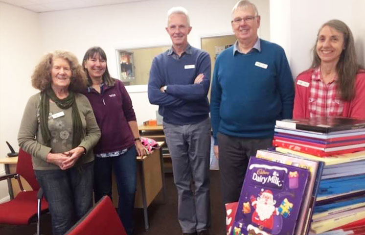 Photo of Advent calendars delivered to one of the foodbanks we supported